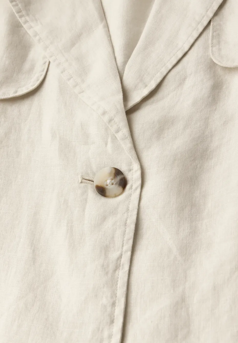Trench-coat court en lin