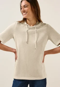 T-shirt à capuche en crêpe