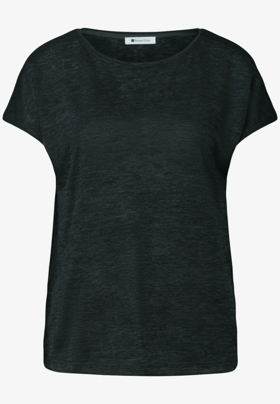 T-shirt à col bateau avec détail smocké