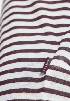 T-shirt à col bateau et à rayures