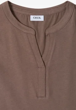 T-shirt à col fendu avec bande crocheté