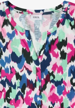 T-shirt à col fendu en forme de tunique