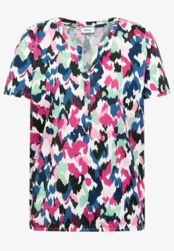 T-shirt à col fendu en forme de tunique