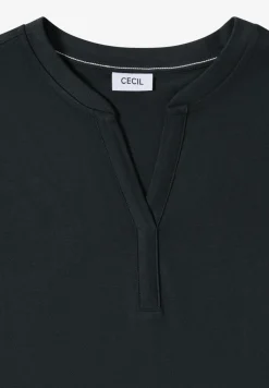 T-shirt à col fendu en forme de tunique