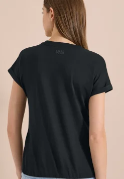 T-shirt à col fendu en forme de tunique