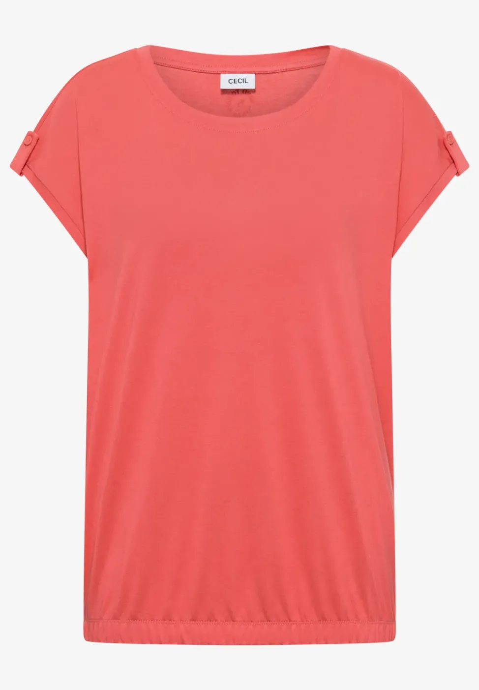 T-shirt à col rond avec détail turn-up