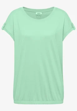 T-shirt à col rond avec détail turn-up