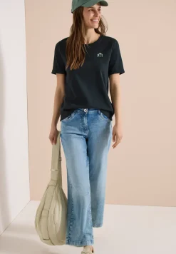 T-shirt à col rond avec détail imprimé