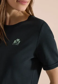 T-shirt à col rond avec détail imprimé