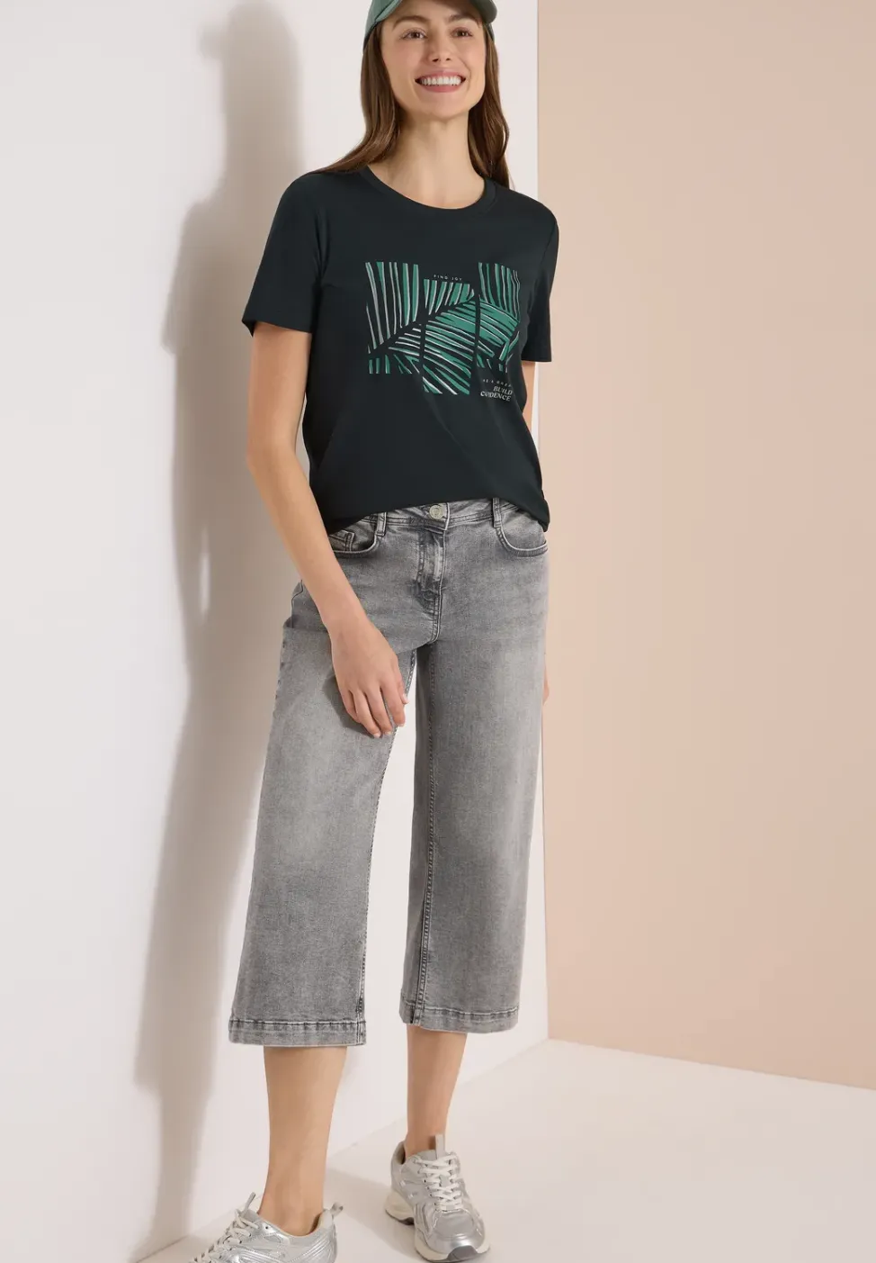 T-shirt à col rond avec imprimé