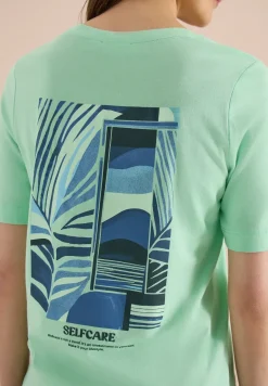 T-shirt à col rond avec impression sur le dos