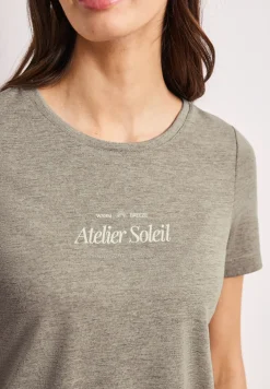 T-Shirt à col rond avec inscriptions