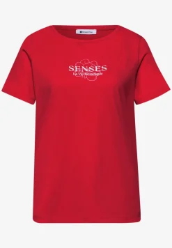 T-shirt à col rond avec wording artwork