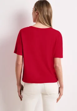 T-shirt à col rond en couleur unie
