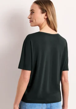 T-shirt à col rond en couleur unie