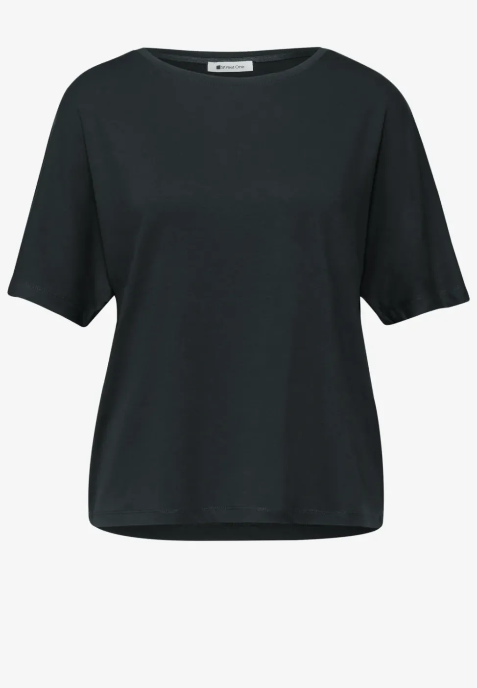 T-shirt à col rond en couleur unie