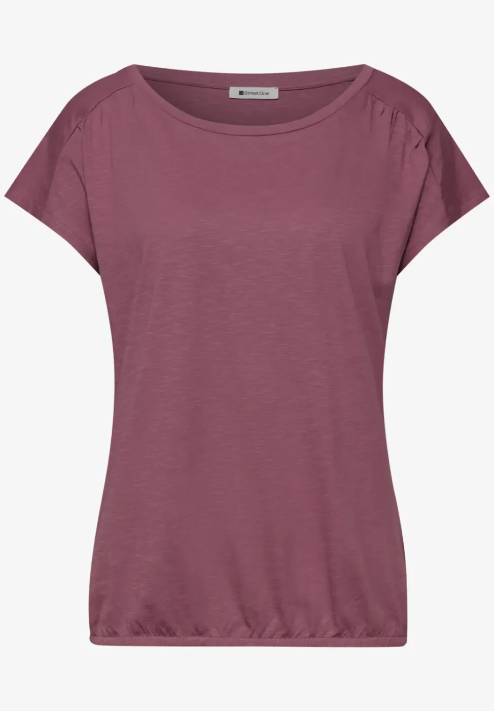 T-shirt à col rond et fronces