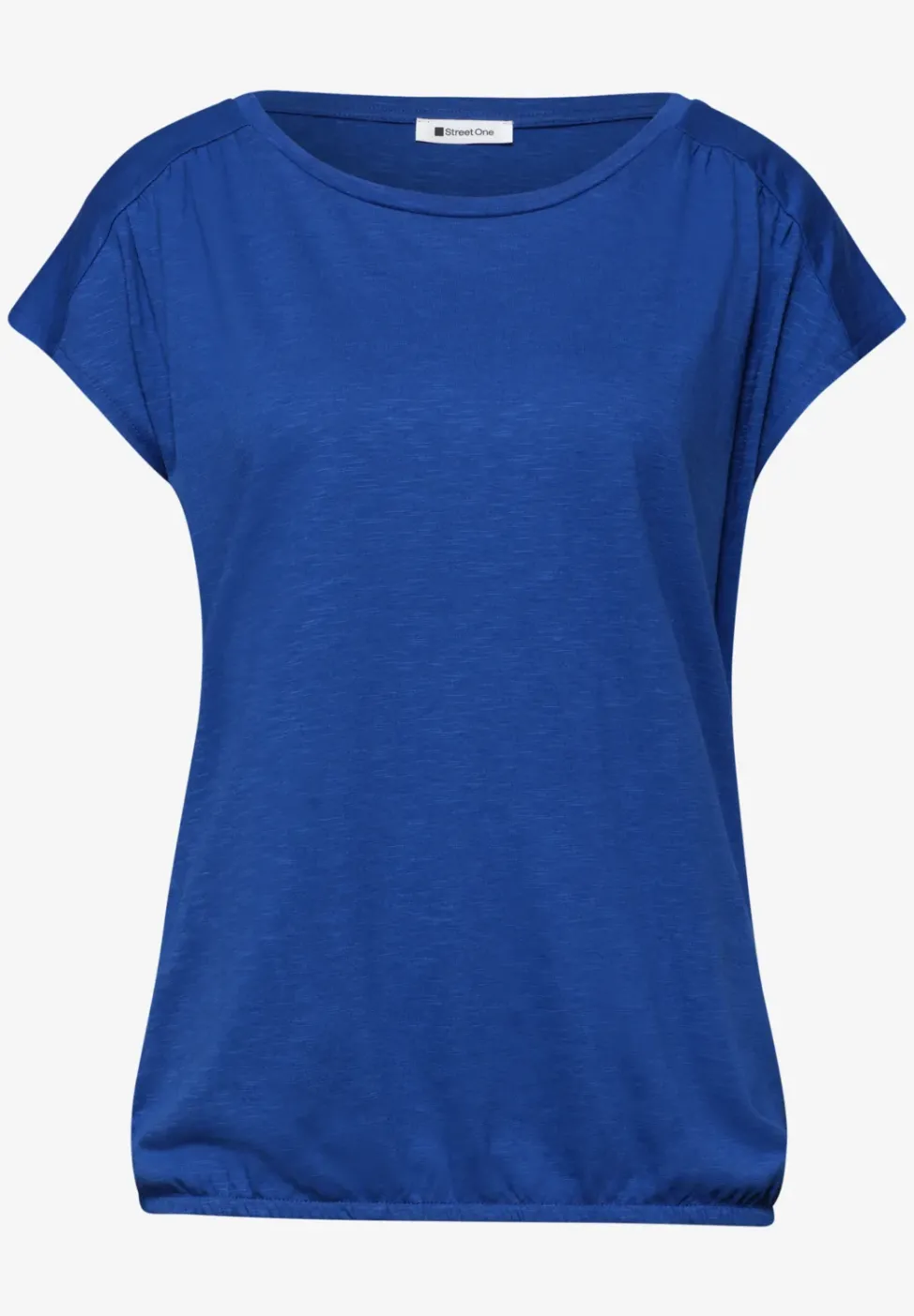 T-shirt à col rond et fronces