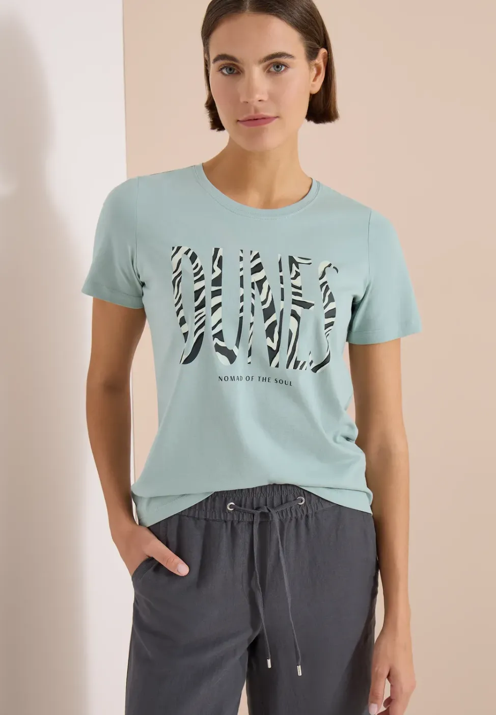 T-shirt à col rond et imprimé sur le devant