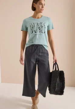 T-shirt à col rond et imprimé sur le devant