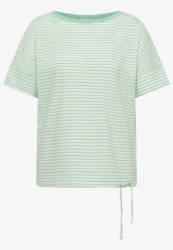 T-shirt à col rond et rayures