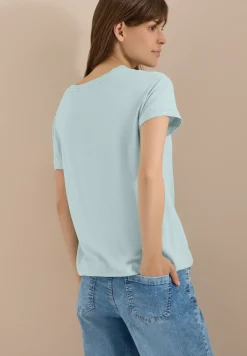 T-shirt à col rond et structure