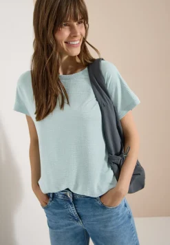 T-shirt à col rond et structure