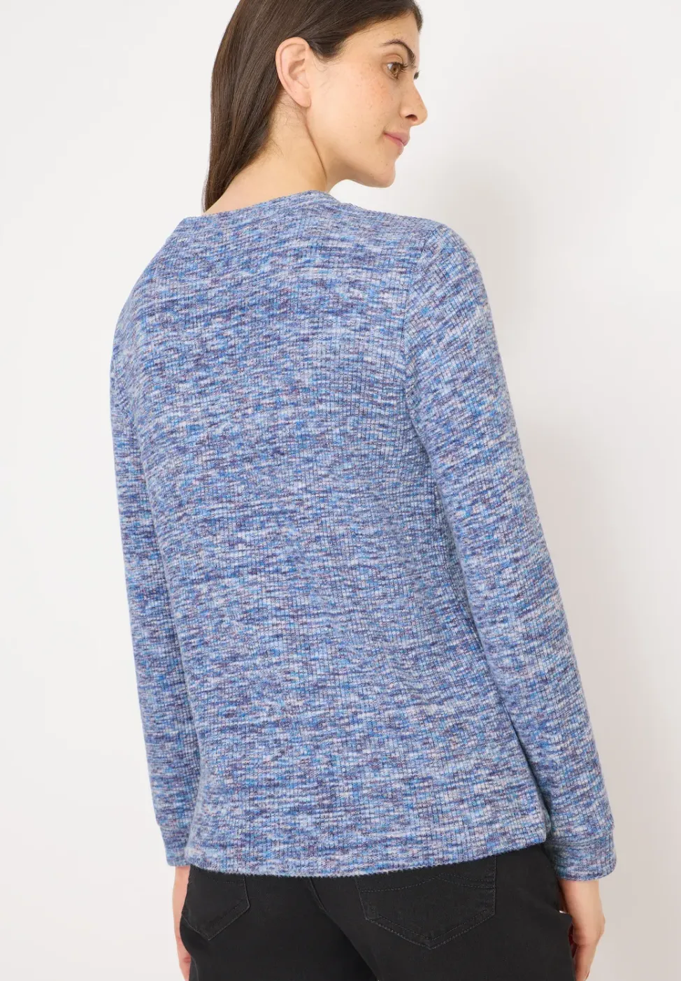 T-shirt à côtes doux et mélangé
