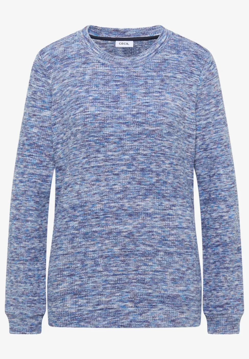T-shirt à côtes doux et mélangé