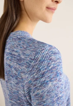 T-shirt à côtes doux et mélangé