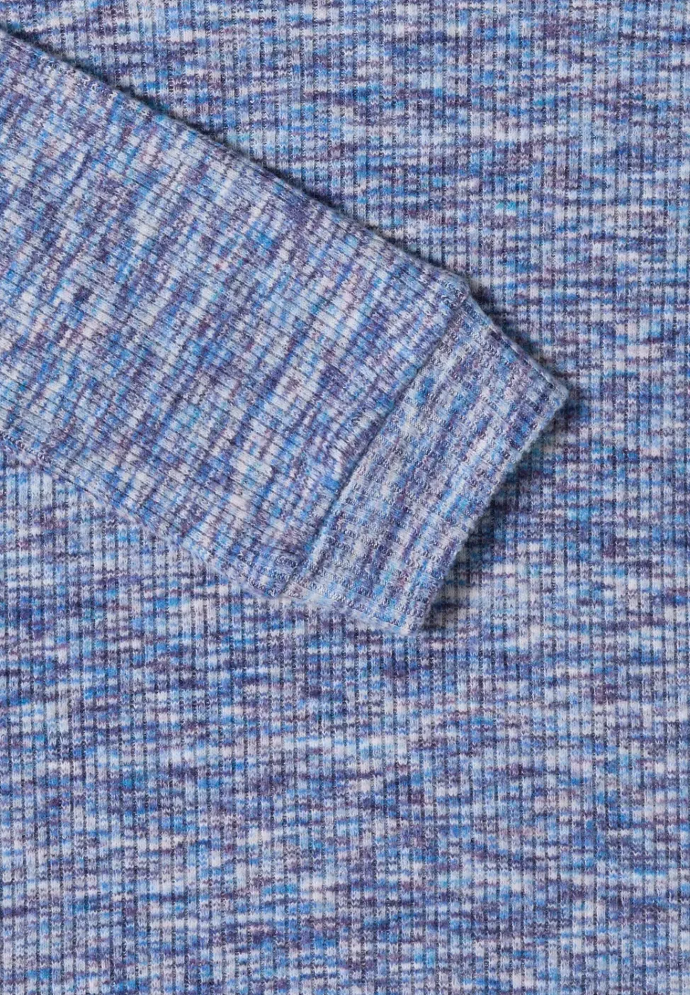 T-shirt à côtes doux et mélangé