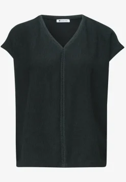 T-shirt à effets de texture et détail de ruban décoratif