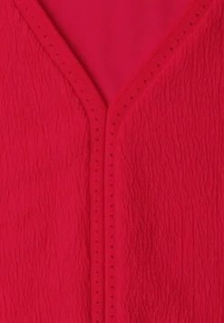 T-shirt à effets de texture et détail de ruban décoratif