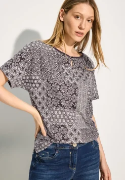 T-shirt à imprimé patchwork