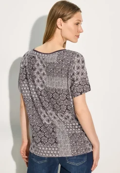 T-shirt à imprimé patchwork