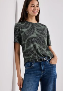 T-shirt à l'aspect dévoré avec imprimé