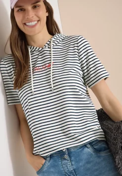 T-shirt à manches courtes avec capuche et paillettes