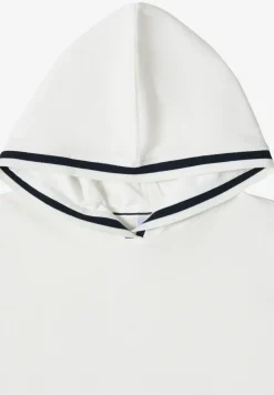 T-shirt à manches courtes avec capuche et détails côtelés
