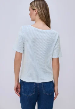 T-shirt à manches courtes avec rayures structurées
