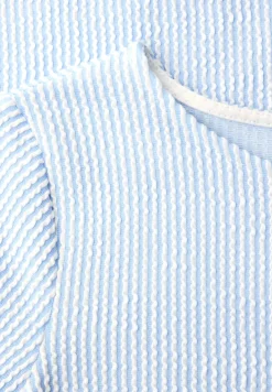 T-shirt à manches courtes avec rayures structurées