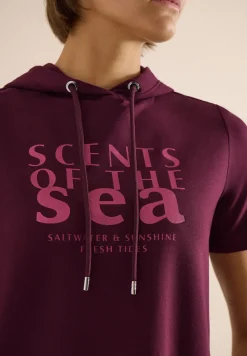 T-shirt à manches courtes avec capuche et inscriptions
