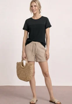 T-shirt à manches courtes effet dévoré