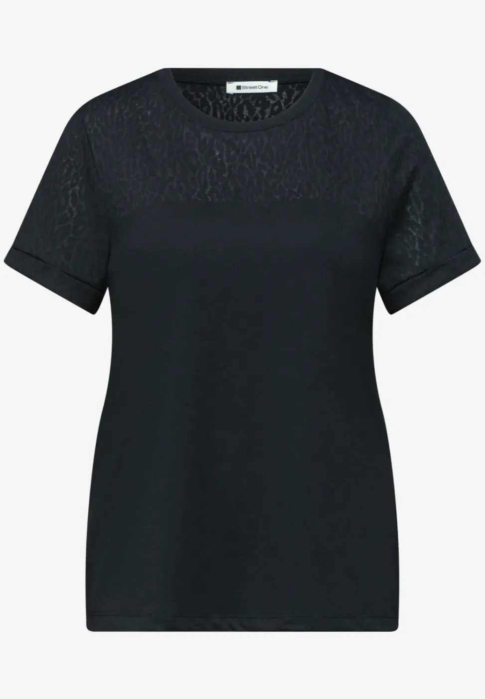 T-shirt à manches courtes effet dévoré