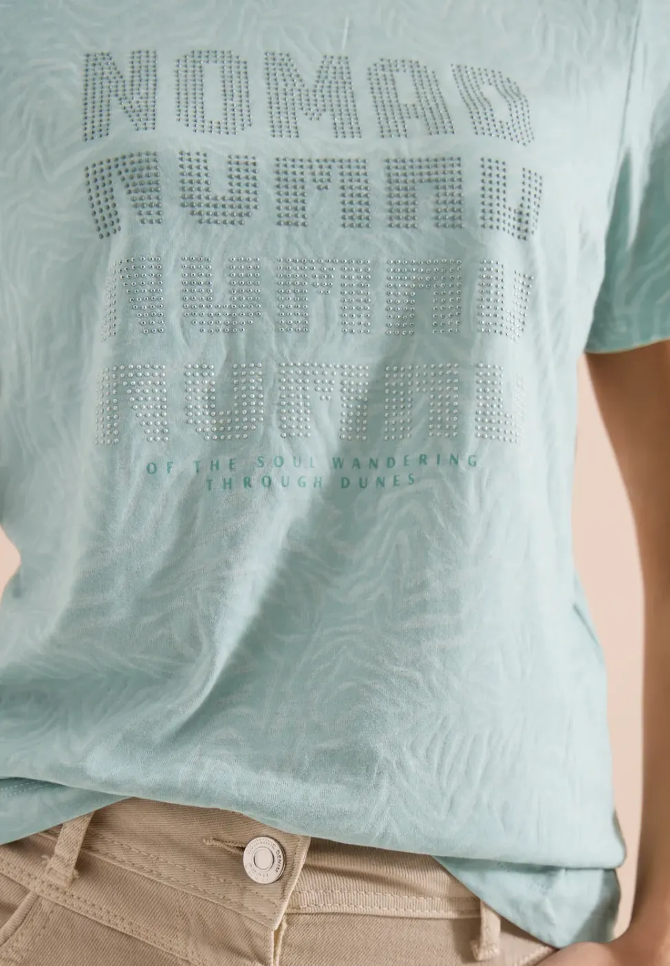 T-shirt à manches courtes en look dévoré