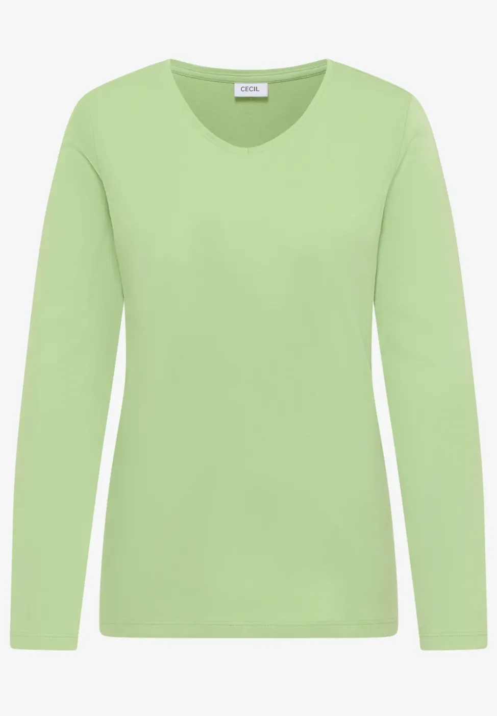 T-shirt à manches longues avec col en V