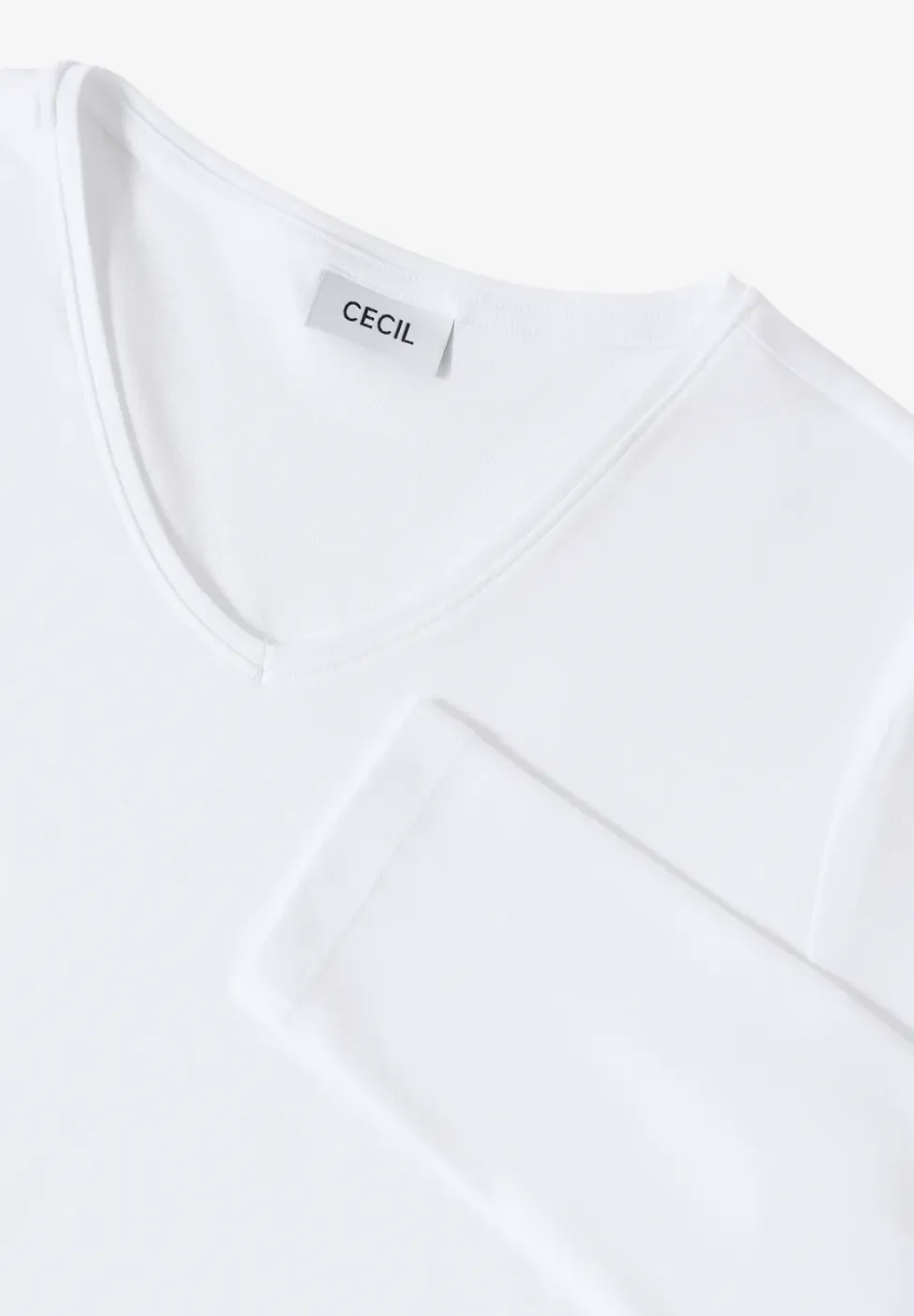 T-shirt à manches longues avec col en V