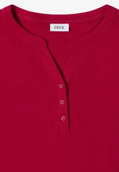T-shirt à manches longues Split Neck