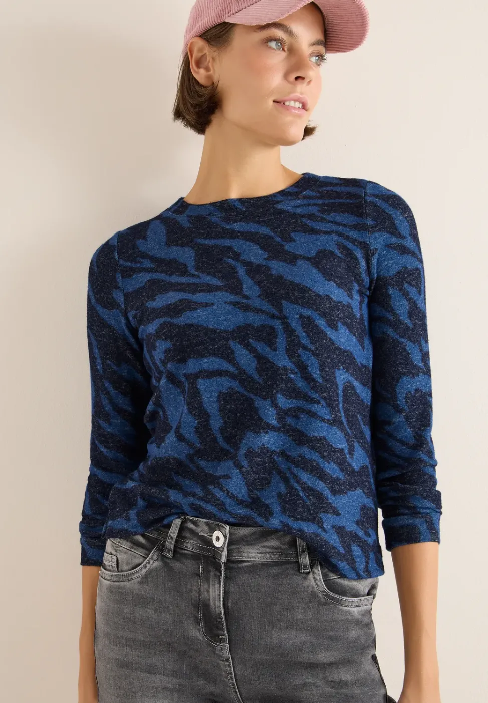 T-shirt à motifs mélangés