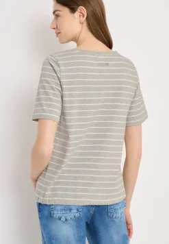 T-shirt à rayures avec wording