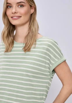 T-shirt à rayures Dropped Shoulder